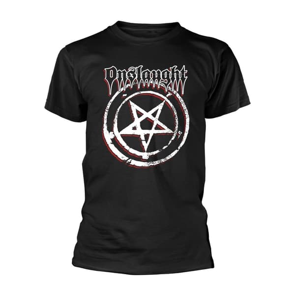Onslaught Unisex Adult Pentagram T-Shirt Black M