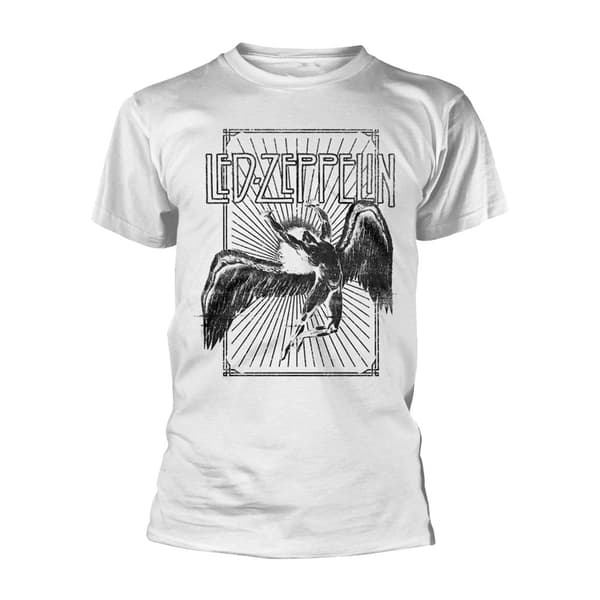 Led Zeppelin Unisex Adult Icarus Burst T-Shirt White XL