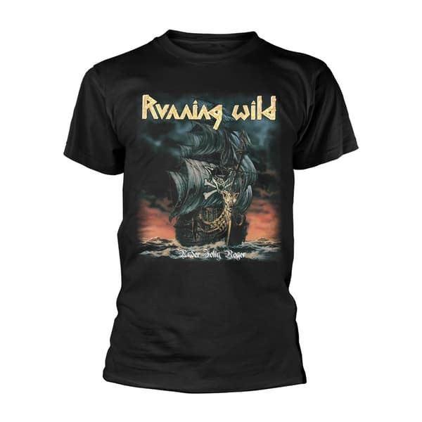 Running Wild Unisex Adult Under Jolly Roger Album T-Shirt