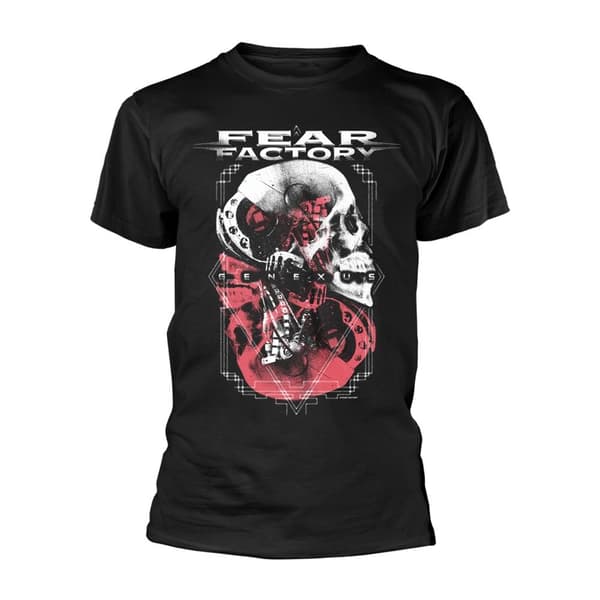 Fear Factory Unisex Adult Genexus Skull Poster T-Shirt