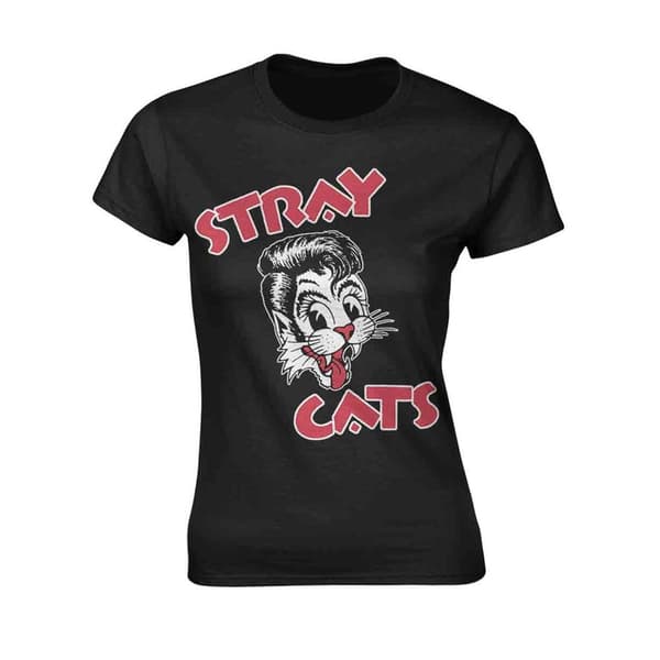 Stray Cats Womens/Ladies Logo Fitted T-Shirt