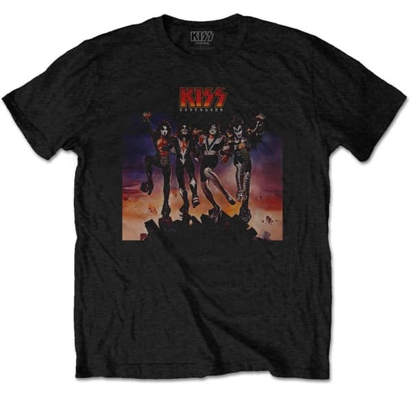 Kiss Unisex T-Shirt för vuxna med Destroyer