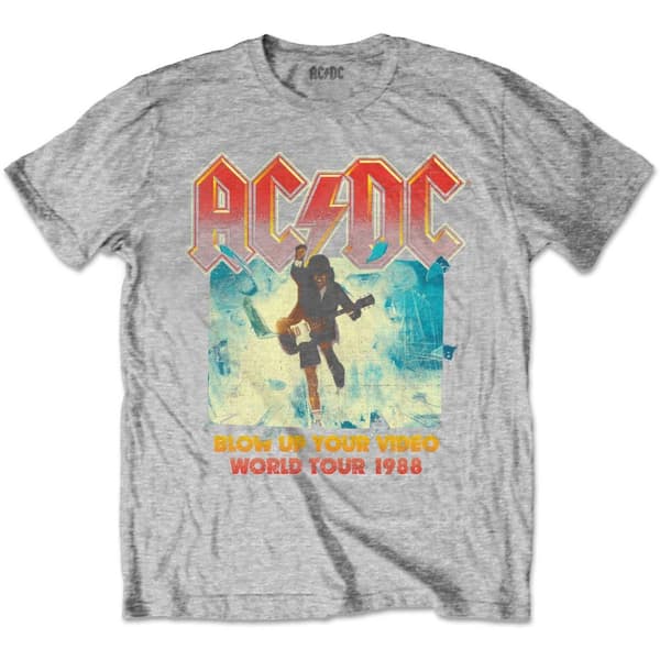 AC/DC Barn/Kids Blow Up Your Video Heather T-Shirt