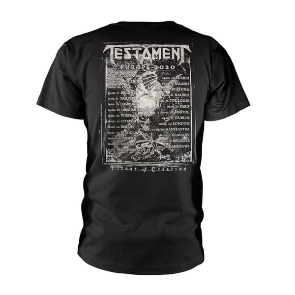 Testament Unisex T-shirt til voksne med WWIII Europa 2020-turne