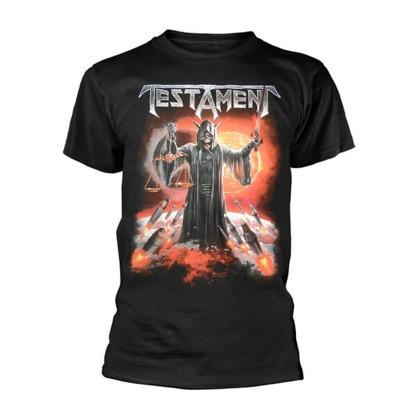 Testament Unisex T-shirt för vuxna med Europa 2020-turné för vuxna Black S