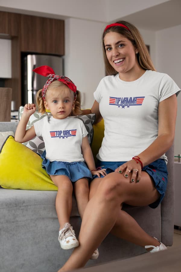 Top Mamma dam t-shirt med coolt tryck