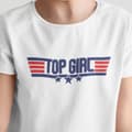 Miniatyrbild 1 av 3: Top Girl vit t-shirt med coolt tryck fram
