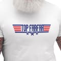 Miniatyrbild 1 av 3: Top Farfar vit t-shirt med coolt tryck fram