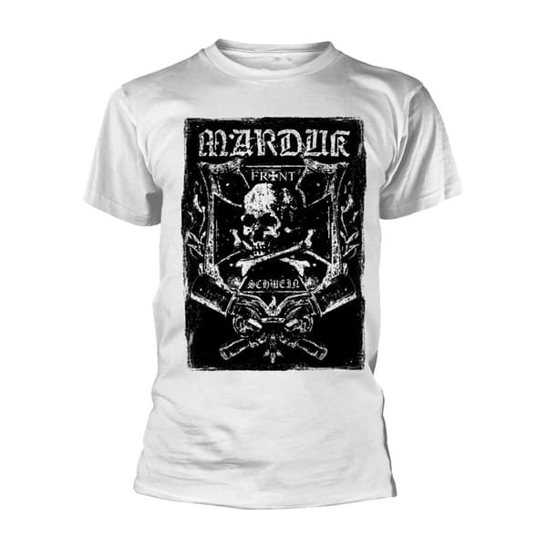 Marduk Unisex T-Shirt för vuxna Frontschwein White 3XL