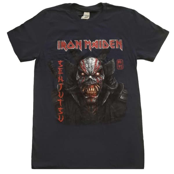 Iron Maiden Unisex Adult Senjutsu Vertical Cotton Logo T-Shirt