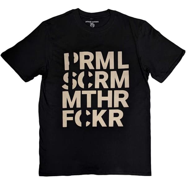Primal Scream Unisex Adult Muthafucka Cotton T-Shirt Black XS