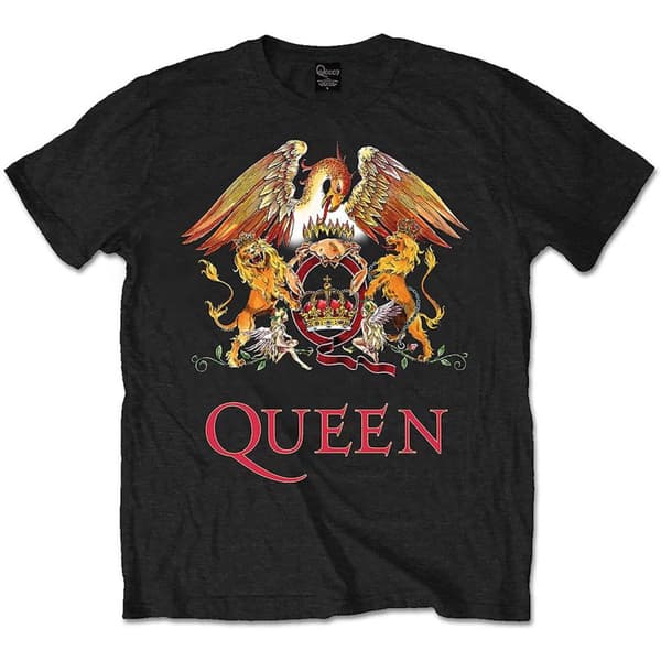 Queen Unisex vuxen Classic Crest bomulls-T-Shirt för vuxna