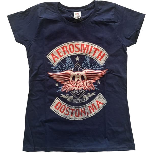 Aerosmith Dame/kvinder Boston Pride T-shirt i bomuld