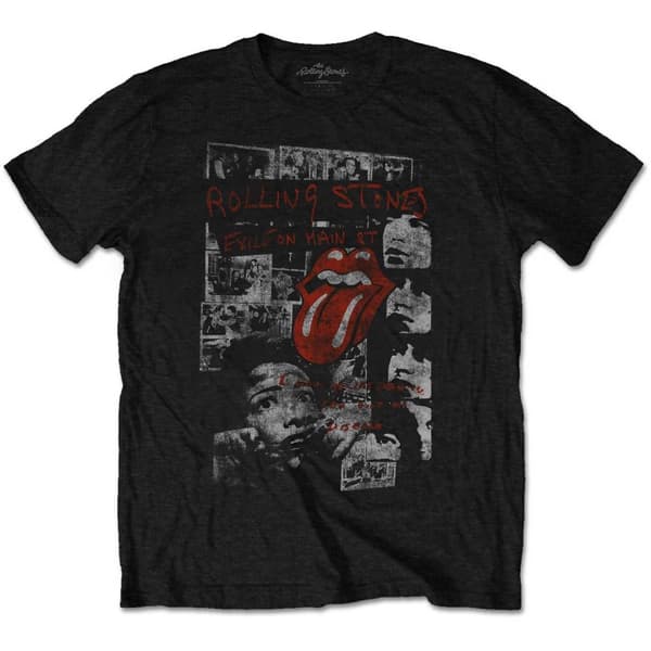 The Rolling Stones Unisex Adult Elite Faded Cotton T-Shirt Black L