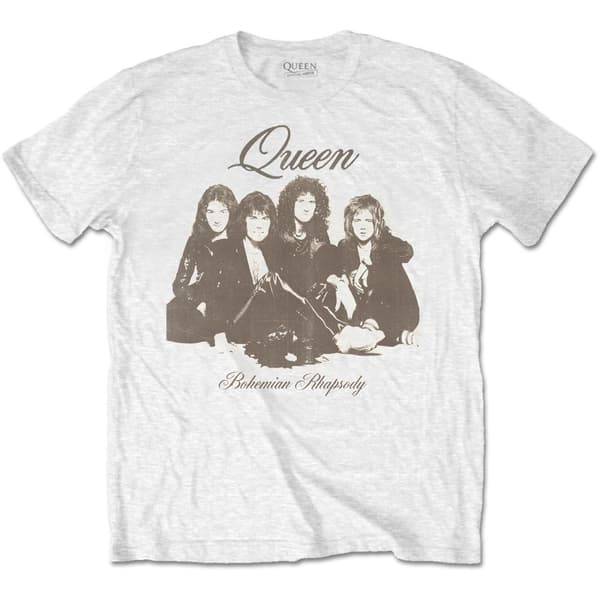 Queen Unisex Adult Bohemian Rhapsody Portrait T-Shirt White XXL