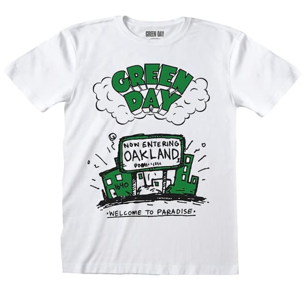 Green Day Barn/Kids Welcome To Paradise bomulls-T-Shirt White 7-8 Years
