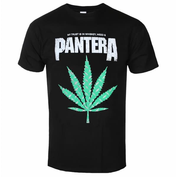 Pantera Unisex Adult Whiskey ´n Weed Cotton T-Shirt Black L