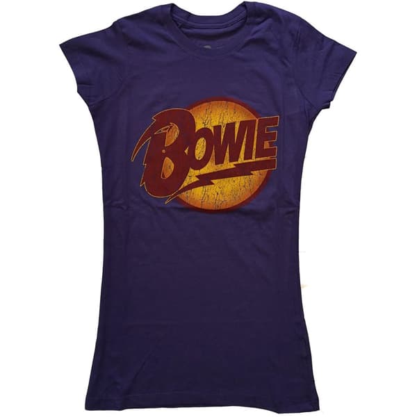 David Bowie Womens/Ladies Diamond Dogs Vintage Logo T-Shirt