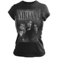 Miniatyrbillede 2 af 2: Nirvana Dame/kvinder Faded Faces T-shirt i bomuld