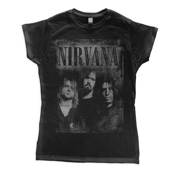 Nirvana Dame/kvinder Faded Faces T-shirt i bomuld