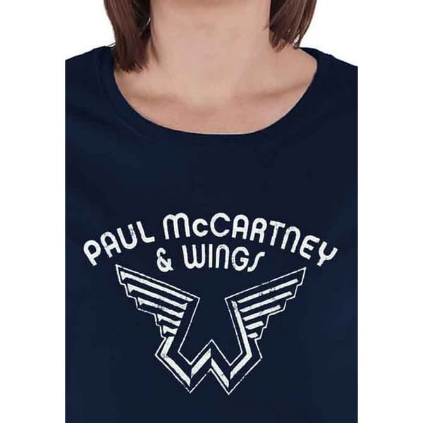 Paul McCartney Womens/Ladies Wings Logo T-Shirt