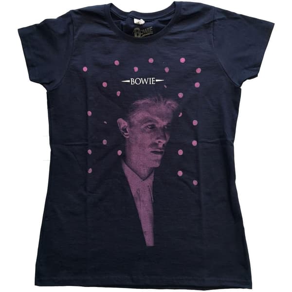 David Bowie Kvinnor/Damer Polka Dot bomulls-T-Shirt