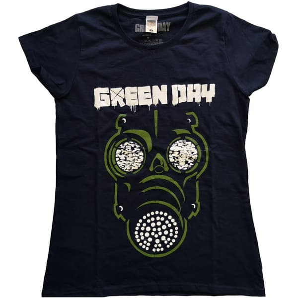 Green Day Dame/kvinder grøn maske bomulds-T-shirt