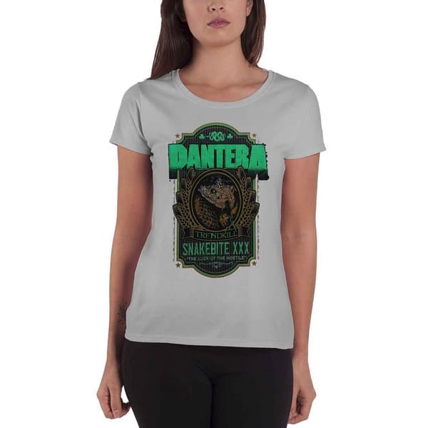 Pantera Dame/kvinde Snakebite XXX Label Heather T-shirt til kvinder/damer