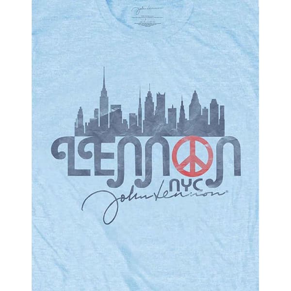 John Lennon Unisex Adult NYC Skyline Cotton T-Shirt