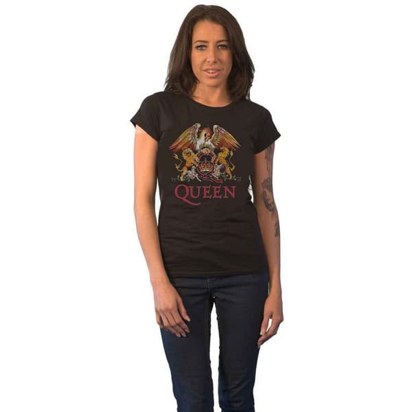 Queen Womens/Ladies Classic Crest Cotton T-Shirt