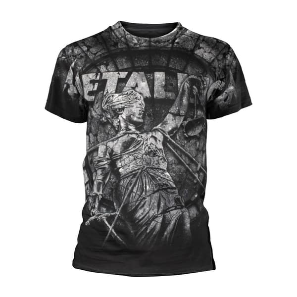 Metallica Unisex vuxen Stoned Justice T-shirt med tryck överallt Black S