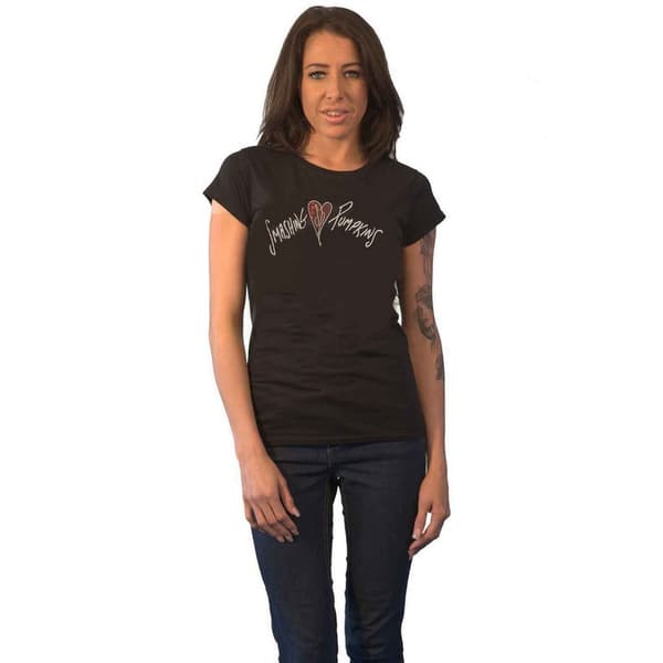 The Smashing Pumpkins Womens/Ladies Gish Heart Cotton T-Shirt Black S