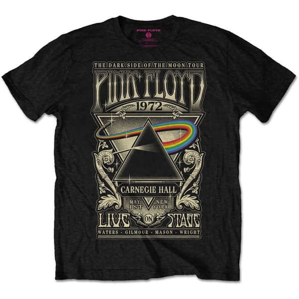 Pink Floyd Unisex Adult Carnegie Hall Poster T-Shirt