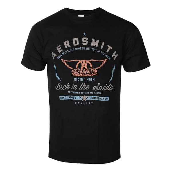 Aerosmith Unisex Adult Back In The Saddle Cotton T-Shirt Black M