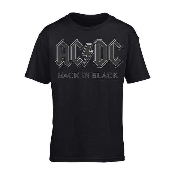 AC/DC Unisex T-shirt för vuxna med svart rygg Black M