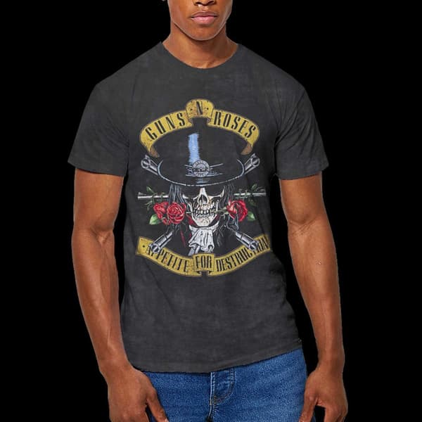 Guns N Roses Unisex T-shirt til voksne med Appetite vaskes