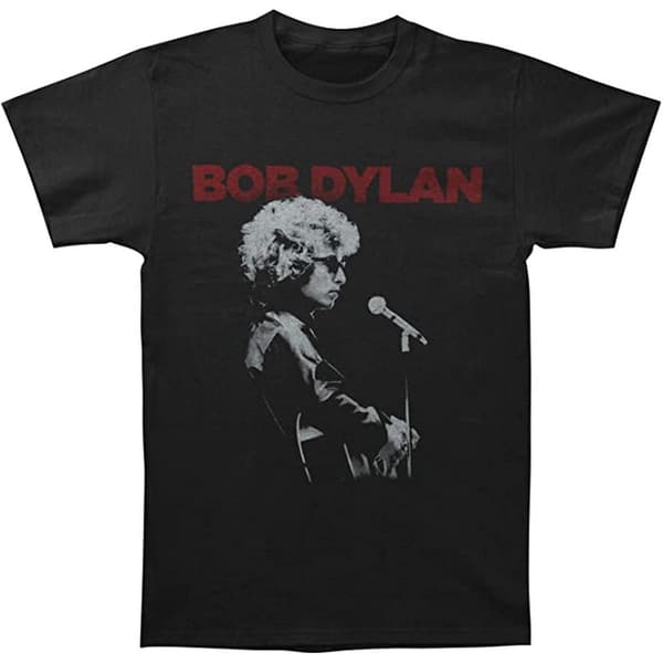 Bob Dylan Unisex T-shirt til voksen med lydkontrol Black L