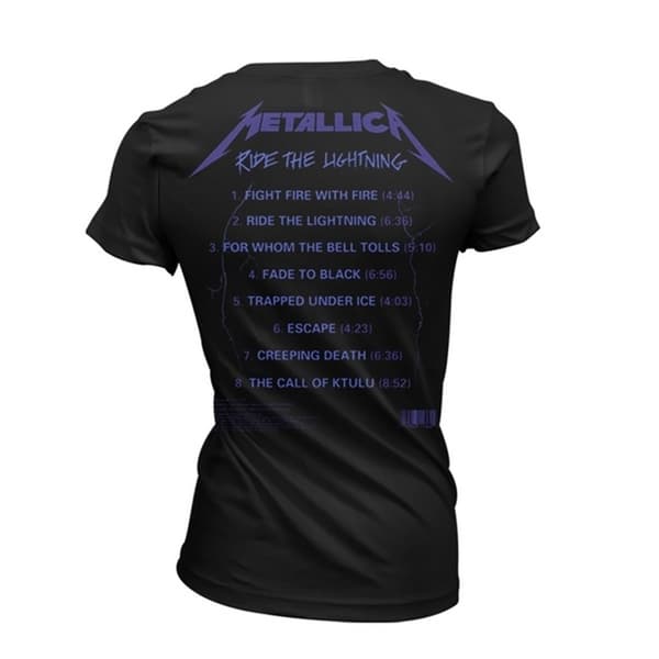Metallica Kvinnor/Damer Ride the Lightning Tracks T-Shirt