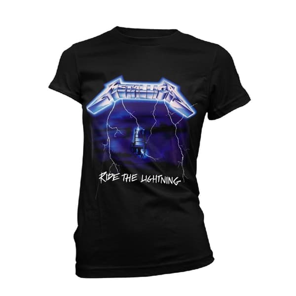 Metallica Kvinnor/Damer Ride the Lightning Tracks T-Shirt