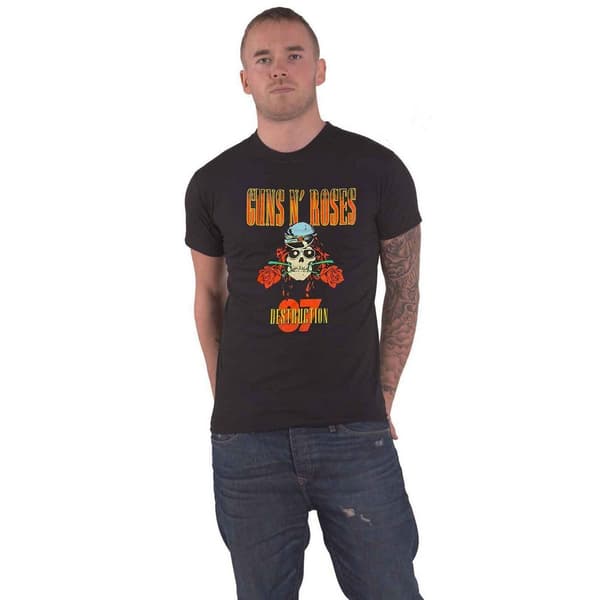 Guns N Roses Unisex vuxen Tour 87 bomulls-T-Shirt för vuxna