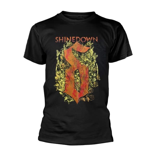 Shinedown Unisex T-shirt til voksne med forvokset vækst Black L