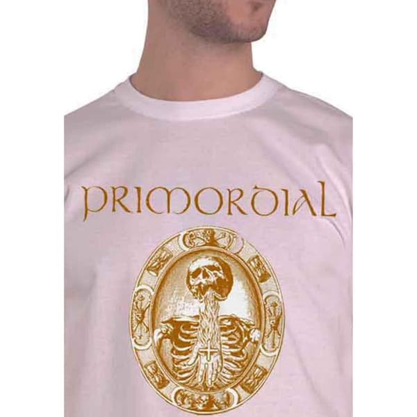 Primordial Unisex Adult Redemption At The Puritans Hand Back Print T-Shirt