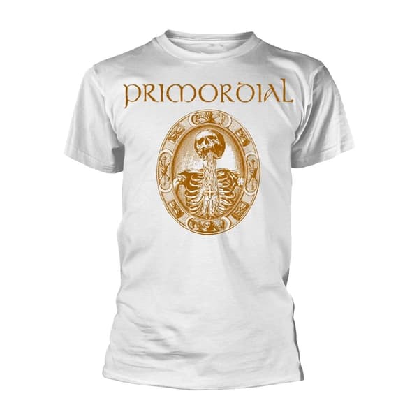 Primordial Unisex Adult Redemption At The Puritans Hand Back Print T-Shirt