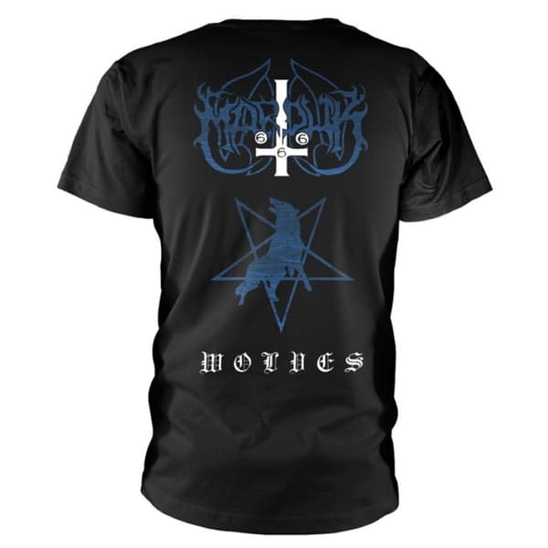 Marduk Unisex T-shirt med ulve-rygprint til voksne