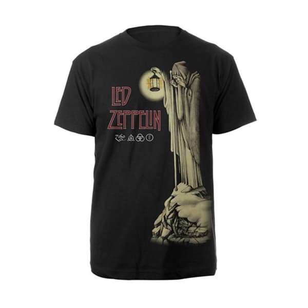 Led Zeppelin Unisex Adult Hermit T-Shirt Black XXL