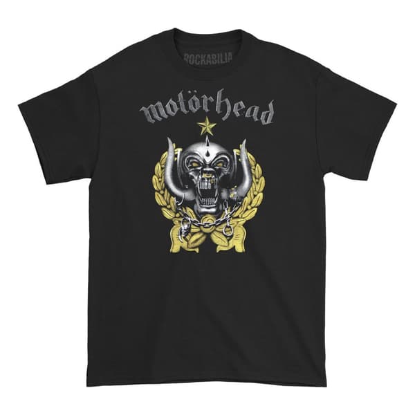Motorhead Unisex Adult Everything Louder Forever Back Print Cotton T-Shirt Black M