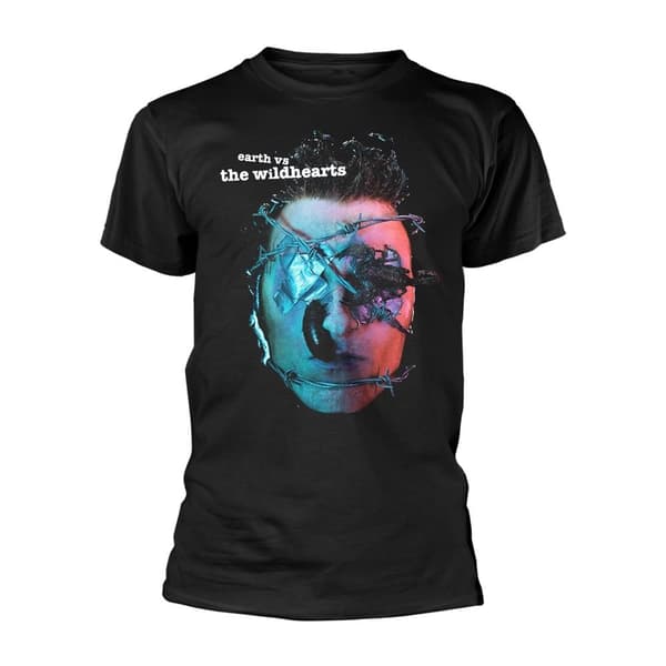 The Wildhearts Unisex Adult Earth Vs The Wildhearts T-Shirt Black S