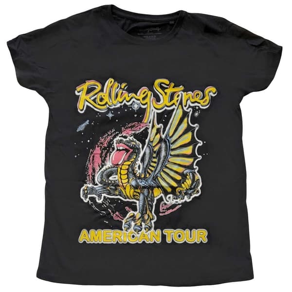 The Rolling Stones Dame/Damer American Tour Dragon T-shirt i bomuld