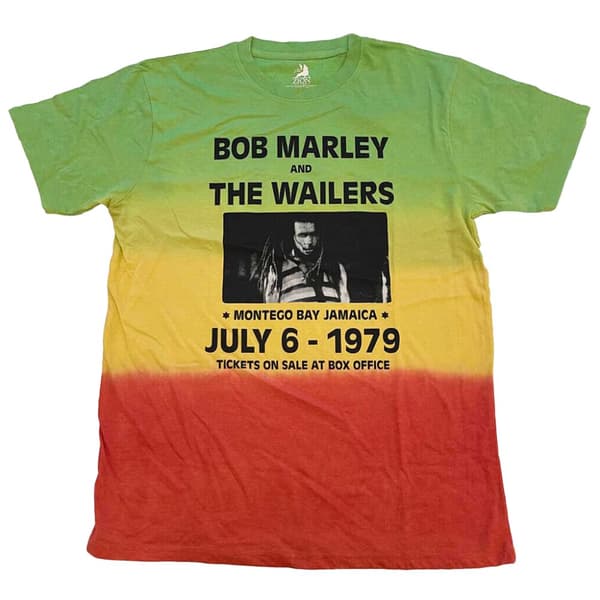 Bob Marley Unisex vuxen Montego Bay Dip Dye T-Shirt