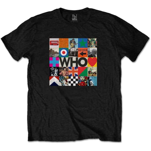 The Who Unisex T-shirt i bomuld med blokke til voksne